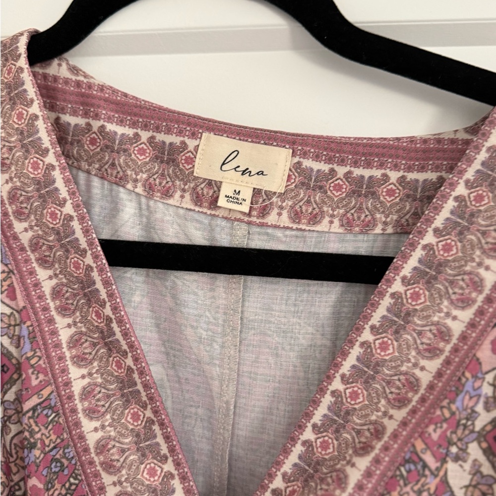 Lena Pink and Cream Paisley Dress - Picture 3 of 11